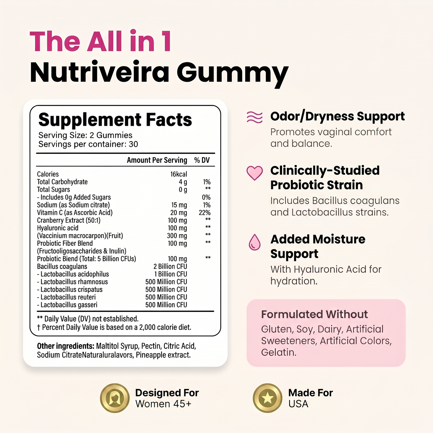 Nutriveira Advanced Vaginal Support Gummies
